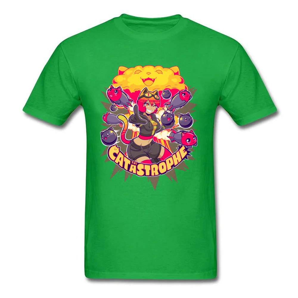 The Catastrophe Fashionable T-Shirt for Men 100% Cotton Thanksgiving Day Tops T Shirt Custom Tshirts Short Sleeve Latest O-Neck The Catastrophe green