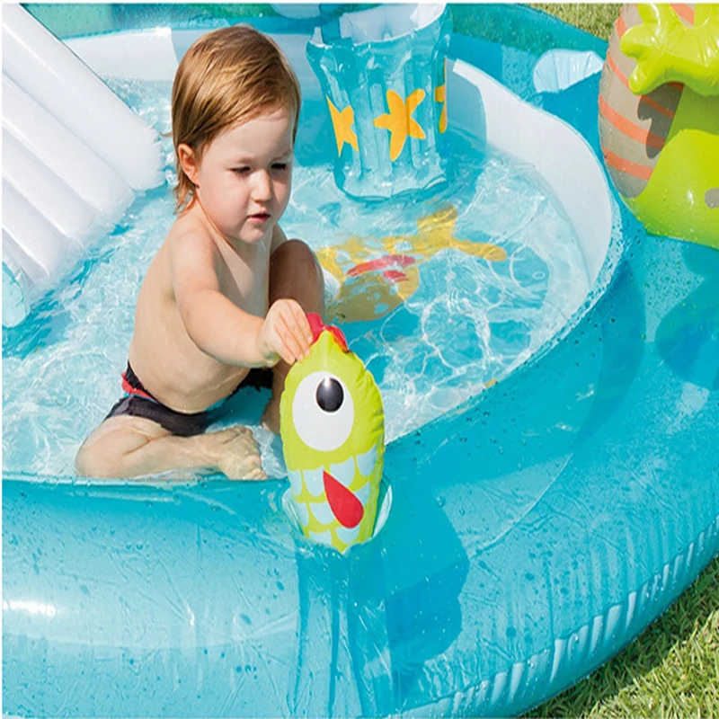 Summer Inflatable Water Park Children Home Garden Fun Lawn Slides Pools Crocodile Spray Water Sprin
