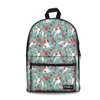 

Customized School Bags Brittany Flower Printing Backpack for Children Satchel Schoolbag for Teenagers Mochila Escolar Bookbag