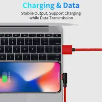 מיקרו usb מסוג c C כבל נתונים מגנט מיקרו USB מסוג C Fast Charge טבורי 2in1 90 תואר 1m / 2m USB 3A מגנטי עבור סמסונג Xiaomi Huawei ZTE אנדרואיד (5)