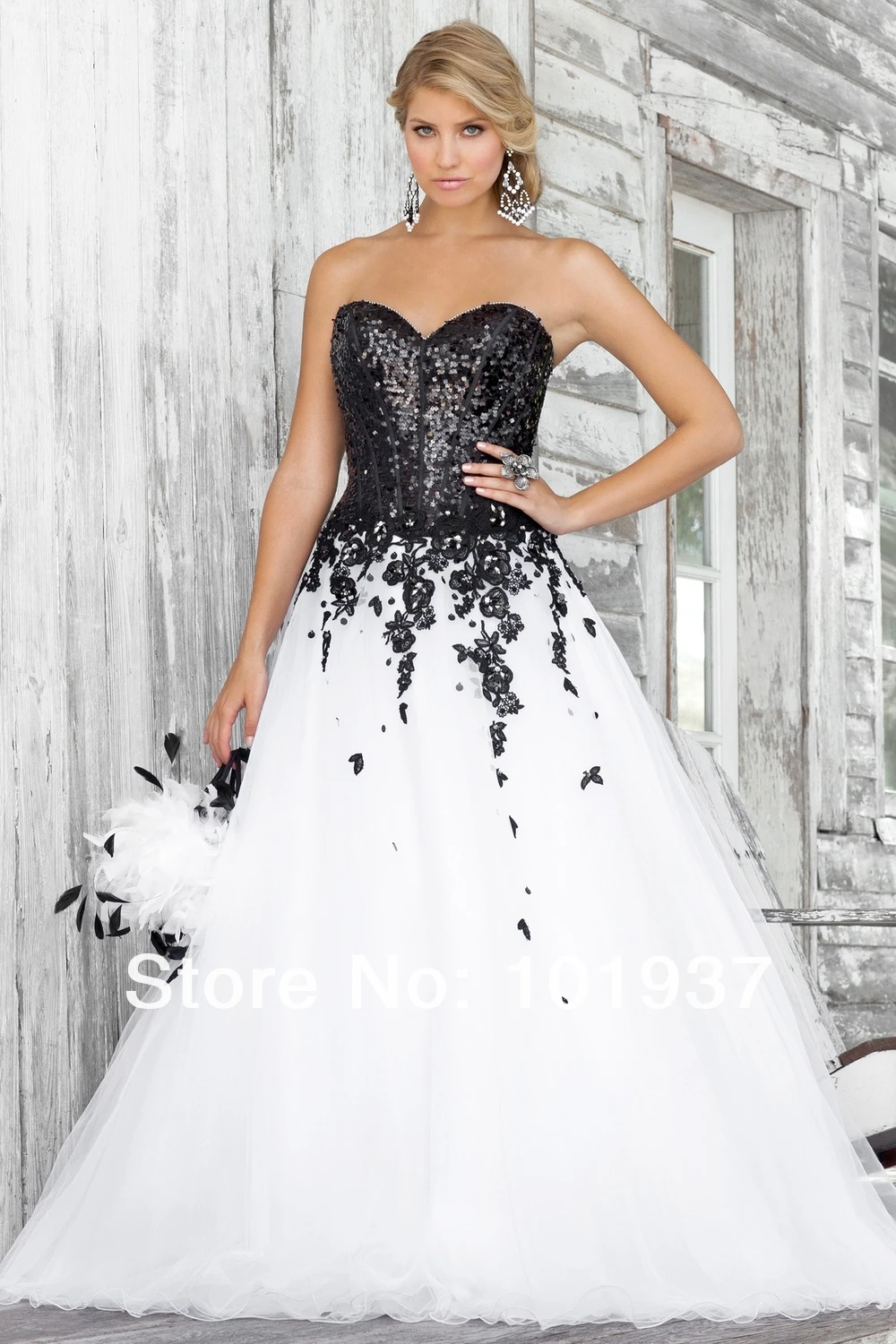 Wedding Corset Prom Dresses online get cheap corset prom dresses aliexpress com gorgeous black and white sequins dress