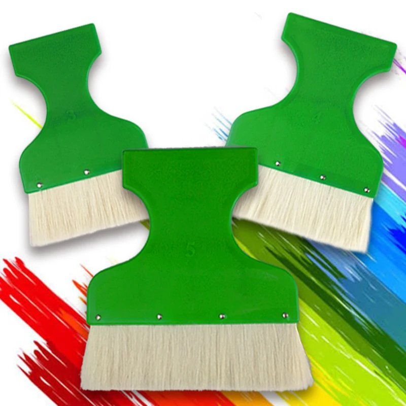 3 5pcs/set Green BBQ paintbrush tool wool paint brush set keyboard wool