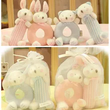 Candice guo плюшевая игрушка, игрушечный медведь, кролик, кролик, детская погремушка, мобильный питомец для собак, кошек, щенков, укуса, поезд, подарок на день рождения, 2 шт./партия