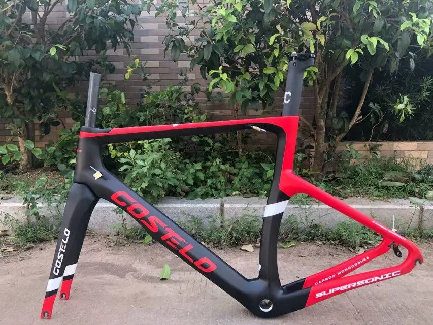 Perfect Christmas gift packages Costelo Speedcoupe carbon fiber road bike frame complete bicycle with pedal bike equipment 5