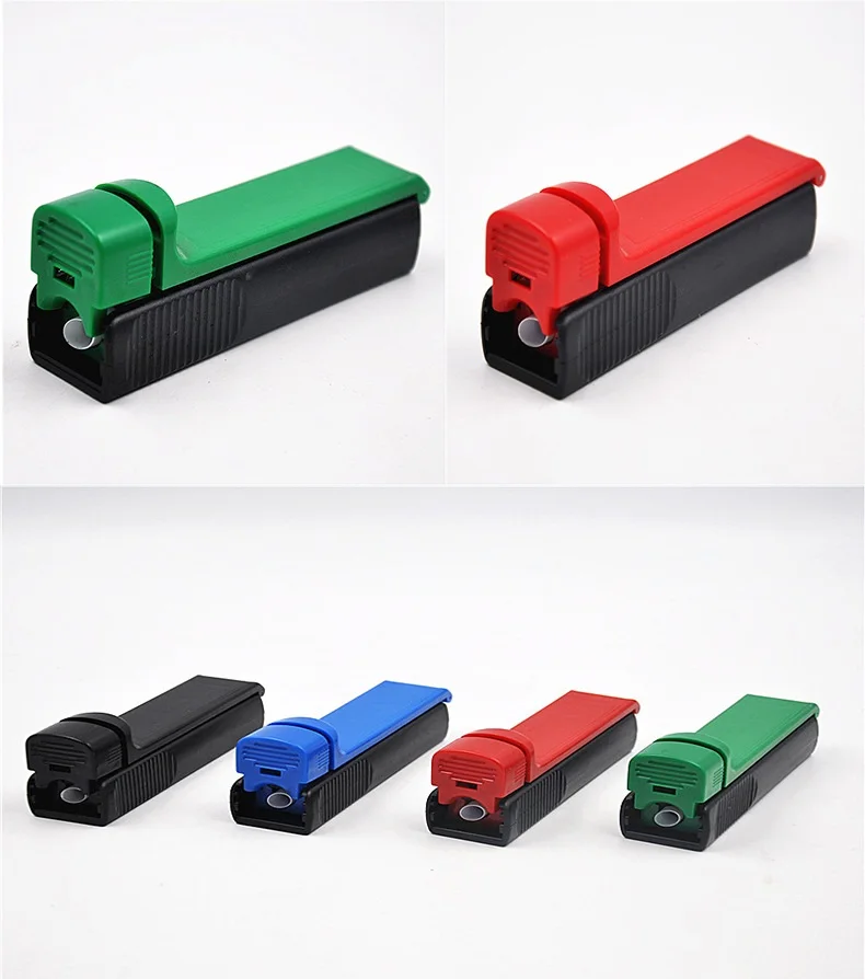 

5pcs/lot plastic Single tube Manual Cigarette Rolling Injector Hand Tobacco Roller Maker DIY cigarette rolling machine Handroll