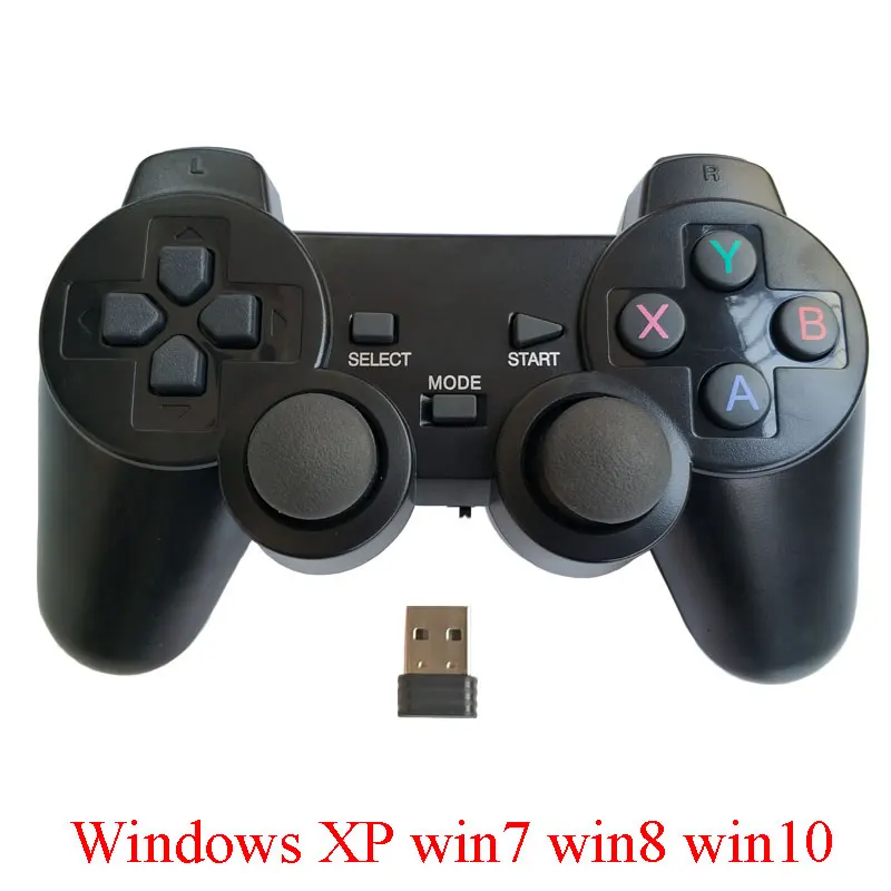 

For XP / win7 / win8 / win10 wireless computer game controller game controller double rocker double vibration mini USB dongle