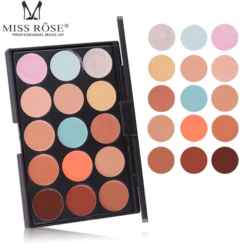 

Miss Rose Concealer Palette 15 Color Cover Dark Circles Long Lasting Face Make Up Foundation Cream Makeup Base Maquiagem free