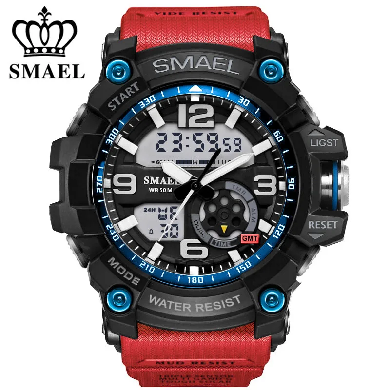 

SMAEL Watches Men Military Army Mens Watch Led Digital Sports Wristwatch Male Analog Chronograph Watch relogio masculino Gift