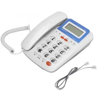 

Telephone Portable Cordless Phone D016 Multi-Functional Home Telephone Desk Hands-Free Phone For Home Office Desktop White