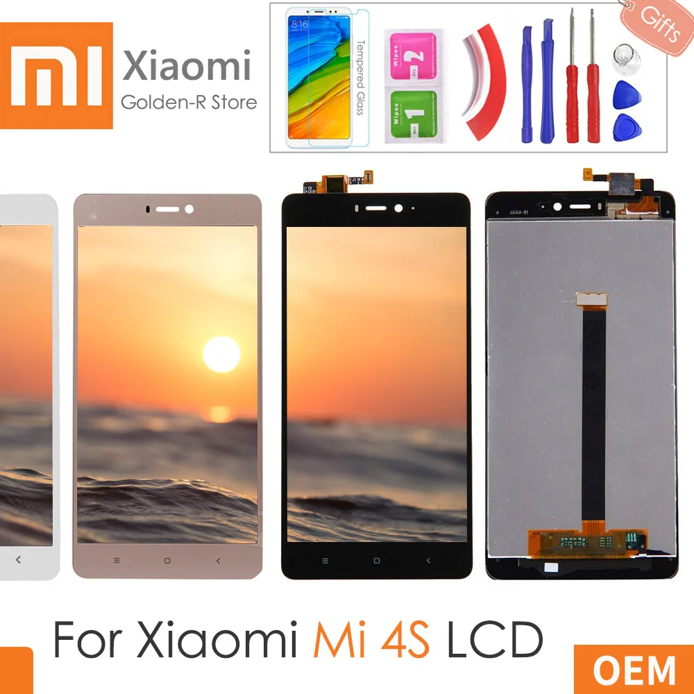 

5.0" Display For Xiaomi Mi 4S LCD Display Touch Screen For Xiaomi Mi 4S Mi4S LCD Screen Assembly Display Replacement +Gifts
