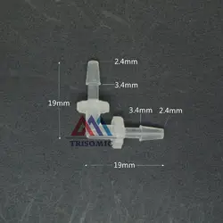 2,4 мм локоть эквант соединитель равный соединитель для труб материал PP пластиковый фитинг аквариума