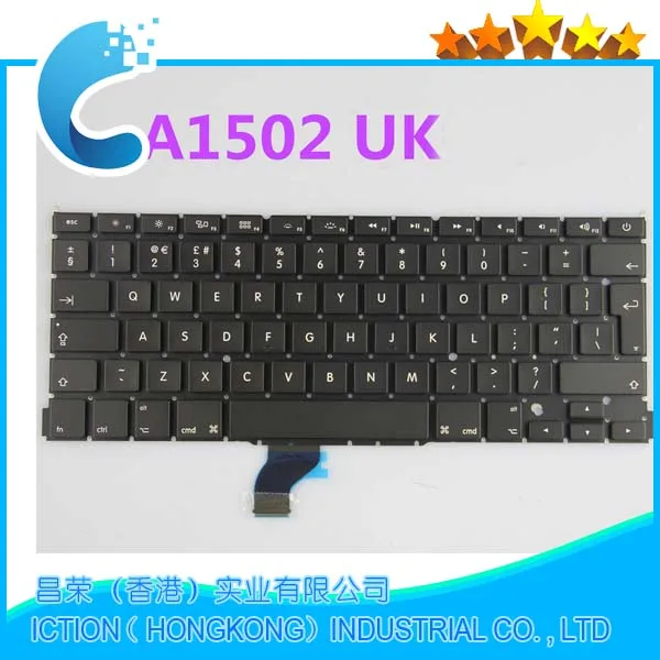 

Original New A1502 Keyboard UK Layout For Apple Macbook Pro 13'' Retina A1502 Keyboard UK layout 2013 2014 2015 Year