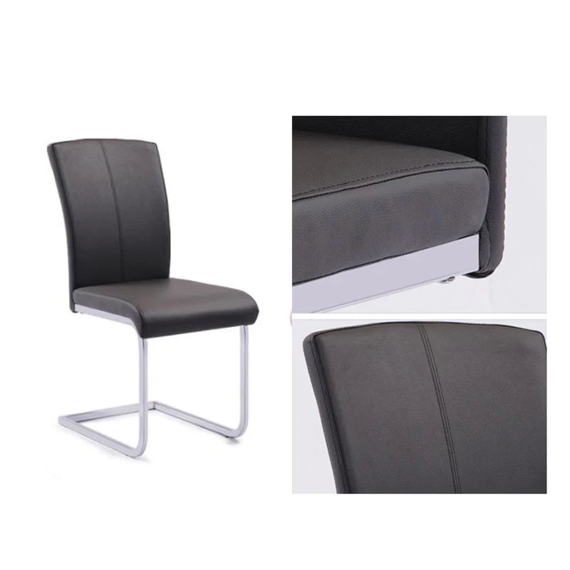 New Fashion European dining chair Stainless PU leather dining chair leisure back chair hotel furniture living room dining chair