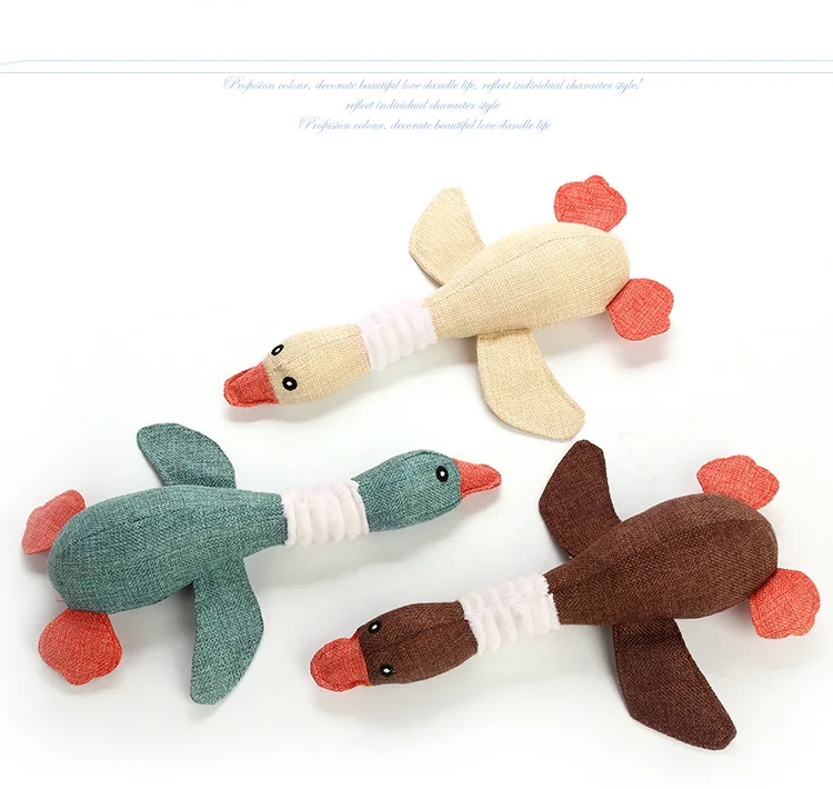 ANSINPARK lovely cat cat dog dog chew toy animal toy stuffed animal squirrel bite cloth fabric cartoon wild goose squeak toy j66