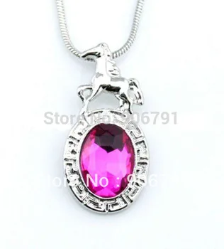 

Rose Red Crystal Horse Necklaces Jewelry