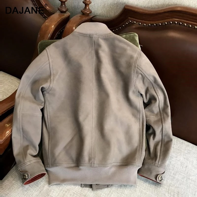 Vache En Grind A1 Hommes Vintage Homme Veste Gris Cuir Arénacés ArénacéeVéritable Peau De Classique TJu13lFKc