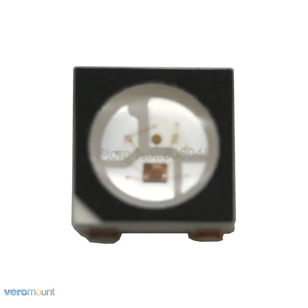 WS2812B светодиодный чип 10 1000 шт. 5050 красный зелёный Синий SMD черный/белый версия WS2812