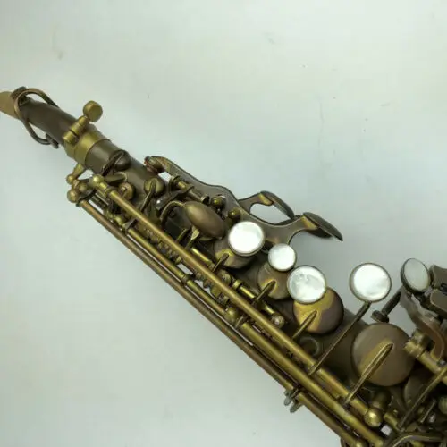 Античный Сопрано-саксофон Bb изогнутый Sax High F# чехол