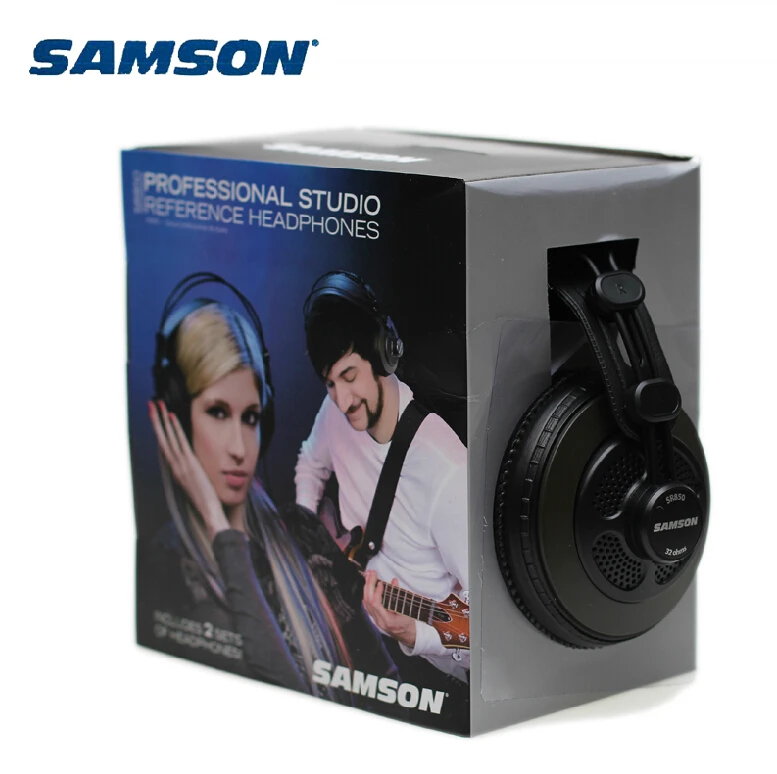 

Promotion High Quality Samson SR850 professional monitor Headphone Semi-open Studio Headset two pieces One Pair Headphones