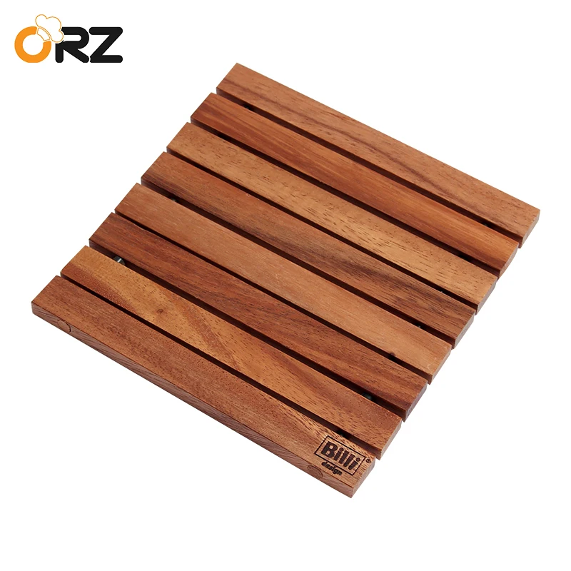 

ORZ Wooden Heat Resistant Pad Pan Pot Mat Coffee Tea Cup Coasters Holder Tableware Kitchen Cooking Insulation Bowl Placemat