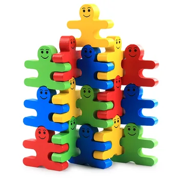 

Baby Wooden Toys Blocks Balance Game Building Block Early Educational Brick Toys Table Game Toys for Children Play with Friends