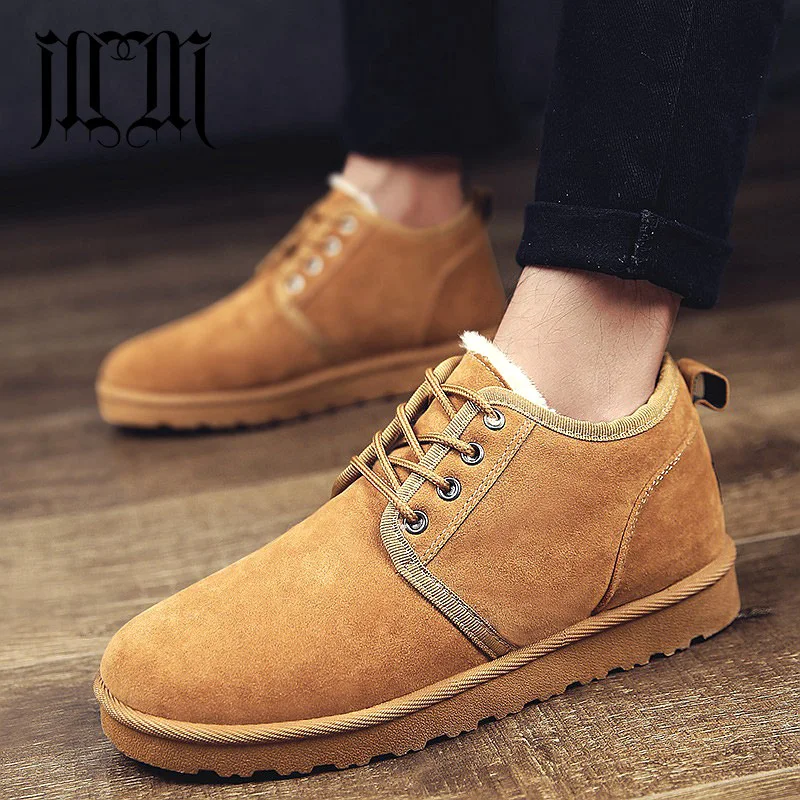 

MUMUELI Plueh Yellow Black Gray 2019 Designer Casual Chelsea Men Shoes High Quality Fashion Luxury Flat Brand Snow Boots 5852