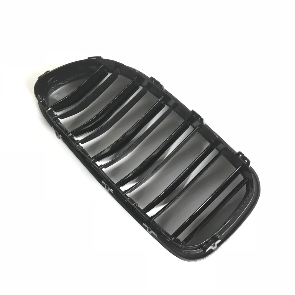 Для BMW F10 F11 F18 5 серии глянцевый черный углеродного волокна почек решетка для гоночного автомобиля решетка двойная линия