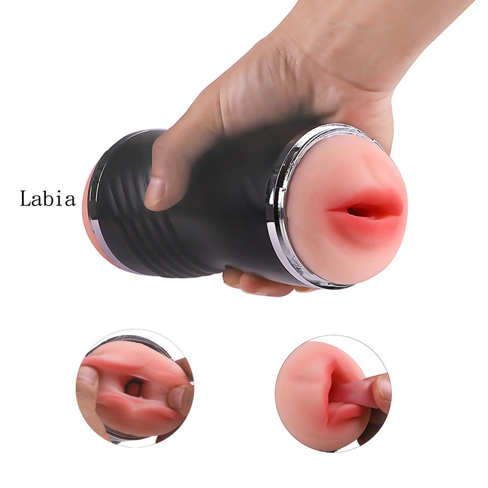 Oral Sex Cup Male Masturbator Vibrators Real Vagina For Men Pocket Pussy Mouth Sex Toy For Couple Adult Games Pussy Pump Adult - Vibrators
