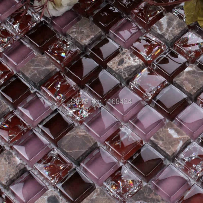 ice crackle crystal mosaic tiles purple color