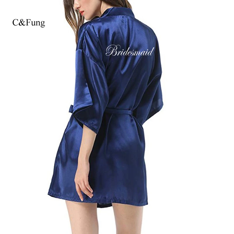 C & Fung новый сексуальный Свадебный халат женский короткий кимоно для невесты