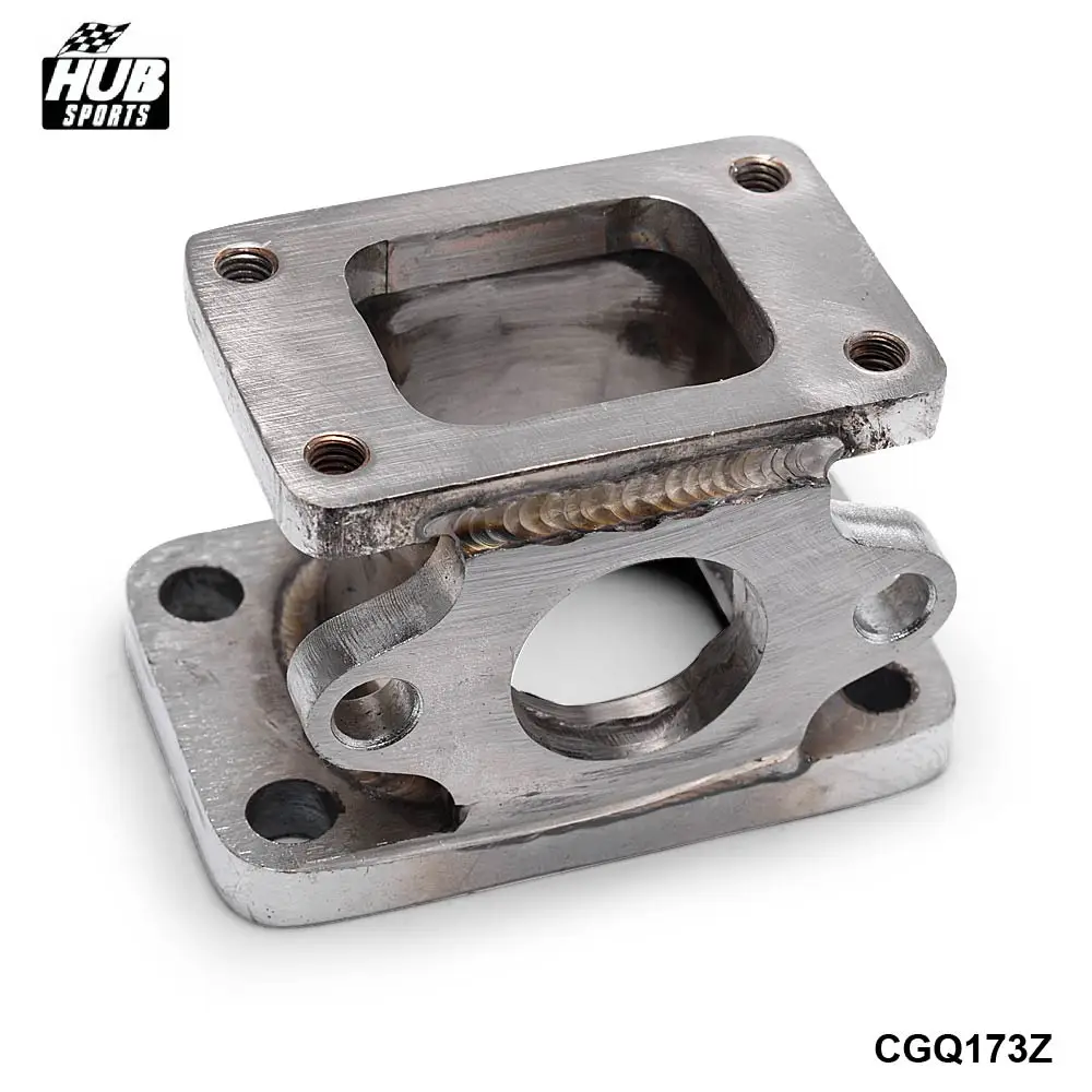 Hubsports - Turbo flange adapter T25 T2 to T3 with 38 mm external wastegate stainless steel HU-CGQ173Z