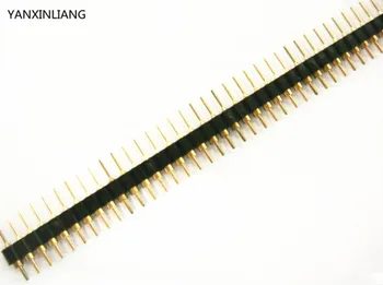 

5PCS 1x40 Pin 2.54mm DIP Single Row Pin Gold Round Pin Male Header Connector
