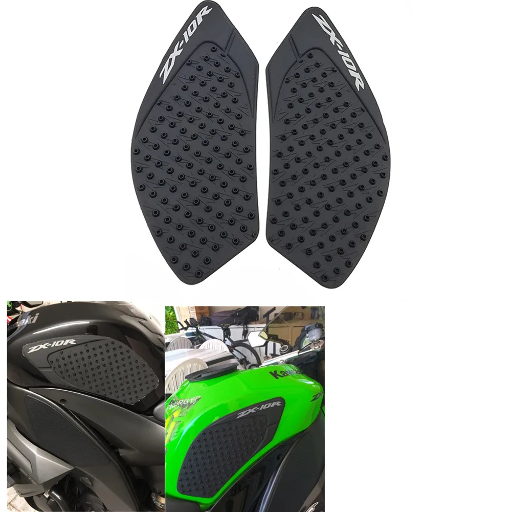 

ZX10R Anti Slip Side Fuel Oil Tank Pad Cover Protector Stickers Gas Knee Grip Traction Decals for Kawasaki ZX 10R 2008 2009 2010