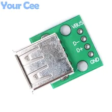 5 pcs USB2.0 Female to 4P DIP Switch DIP Adapter Board Module USB Adapter Plate