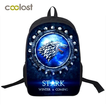 

Game Of Throne Backpack for Teenagers Girls Boys School Bags Valar Morghulis Toddler Backpack 16 Inch Stark Bagpack Laptop Women