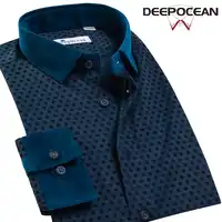 Deepocean Plus Size Men Shirt Cotton Shirt Men Clothes Brand Clothing Smart Casual Business Shirts for Men