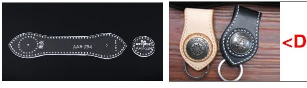 Lychee Life винтажный брелок для ключей швейный Узор Акриловый шаблон для трафарета DIY ручной работы кожевенное ремесло поставки - Цвет: 4