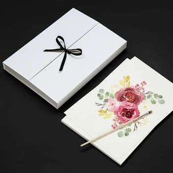 

A4 watercolor paper set Germany imported paper independent single page blank drawings Chinese classical retro gift box