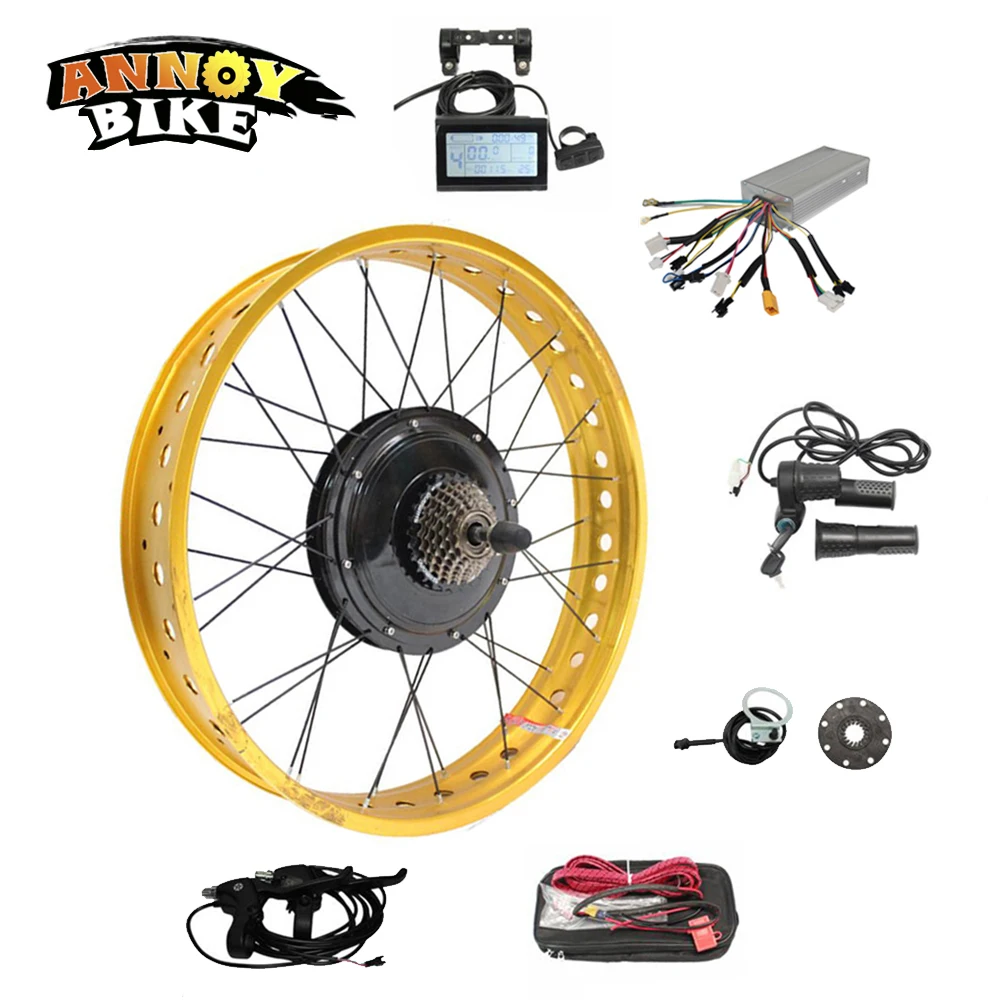 48v 60v 72v 1000W 26&quot 4.0 Electric Fat Bike Conversion Kit Dirty Snow DIY kit|kit electric|conversion kitbike conversion kit |