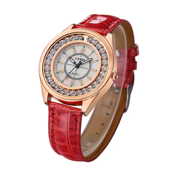 Роскошные женские кварцевые наручные часы O.T.SEA с кожаным ремешком|luxury brand|luxury luxury