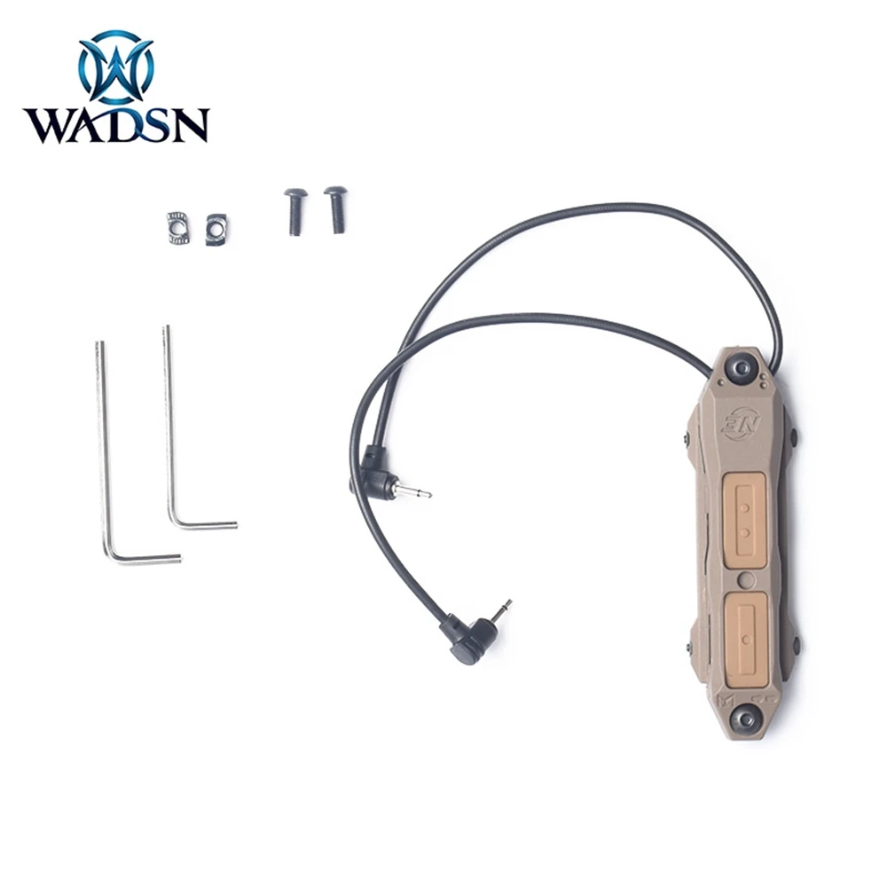 WADSN, Airsoft, дистанционный двойной переключатель, 2,5 мм, аудио, коаксиальный штекер, тактическая, дополненная Подушечка Для WMX-200, фонарик PEQ/M3X NE04058