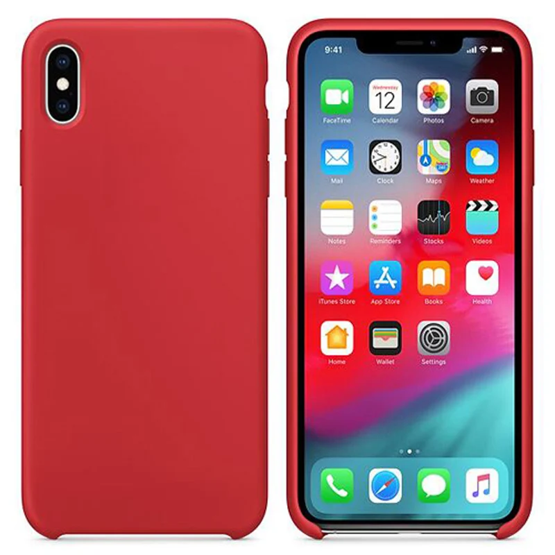 

Liquid silicone official quality mobile phone case for iPhone 5 SE 6 6S 7 8 plus case for iPhone X XS XR XS MAX case with log