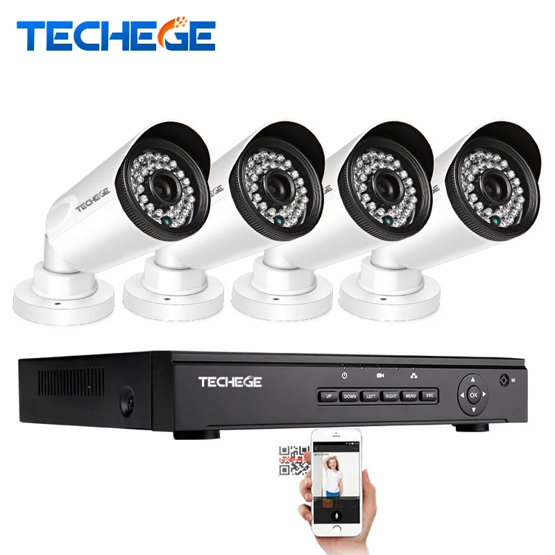 bilder für Techege 4CH 1080 P 48 V POE NVR 4 STÜCKE 1.0MP 720 P Outdoor 1500TVL Wasserdicht IP66 POE Ip-kamera Xmeye P2P Videoüberwachung System bilder für Techege 4CH 1080 P 48 V POE NVR 4 STÜCKE 1.0MP 720 P Outdoor 1500TVL Wasserdicht IP66 POE Ip-kamera Xmeye P2P Videoüberwachung System