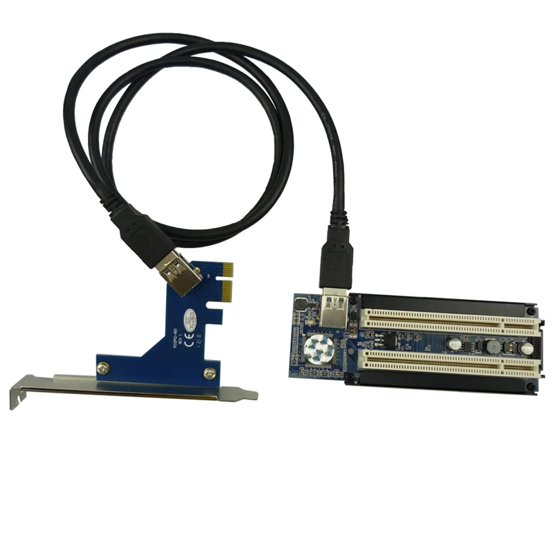 

PCIe x1 x4 x8 x16 to Dual PCI slots adapter pci express to 2 pci card With USB 3.0 Extender Cable ADP09925