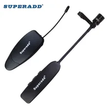 Pince de collier sans fil Superadd UHF pince de microphone type microphone de guide touristique de lecture 40 mètres