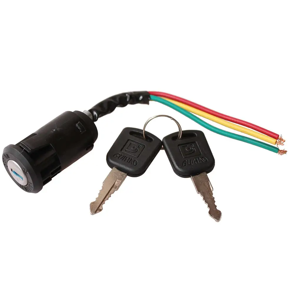 

GOOFIT 3 Wire Ignition Switch Key for 50cc 70cc 90cc 110cc 150cc 200cc 250cc Go Kart Dune Buggy Buggies ATV H054-011