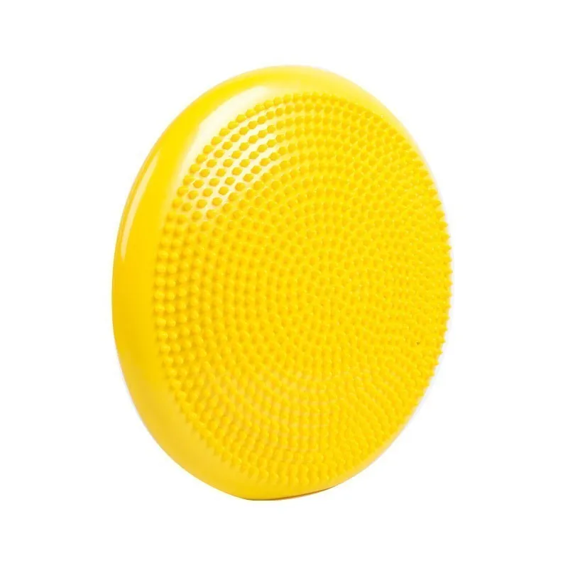 Пилатес Йога массажный мяч коврик Универсальный спортивный тренажерный зал вобль удержание равновесия диск Подушка Прочный надувной фитнес Fitball 33 см - Color: ginger
