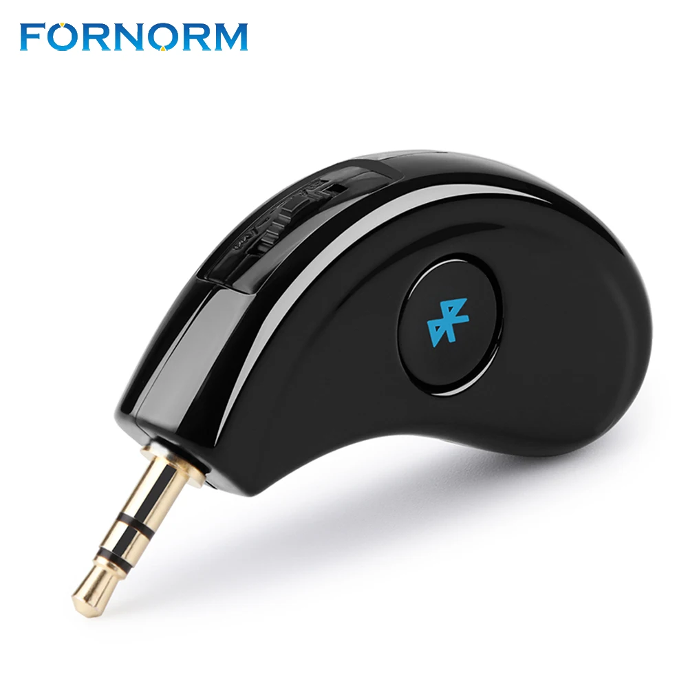 

FORNORM Wireless Bluetooth 4.2 Handsfree 3.5mm Plug AUX Audio Stereo Music Receiver Home Car Adapter With Mic Extension Cable