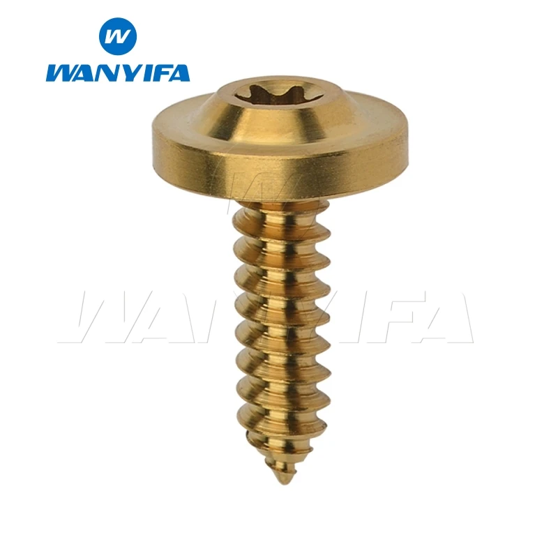 Титановый "Wanyifa" промокните винт M4x15mm M5x15 17 20 мм самонарезающие Кнопка Torx Фланцевая головка для катания на мотоцикле части