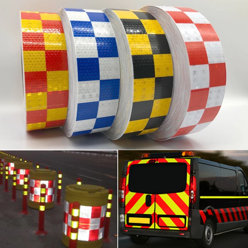 5cm width Reflective Tape Stickers Auto Truck Pickup Safety Reflective Material Film Warning Tape Car Styling Decoration